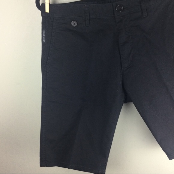 Armani Jeans S31 Slim Fit Cotton Stretch 10.5” Black Men’s Shorts Size 32 - Picture 4 of 13